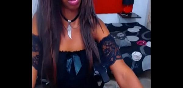  ebony black teen stripping in webcam great tits